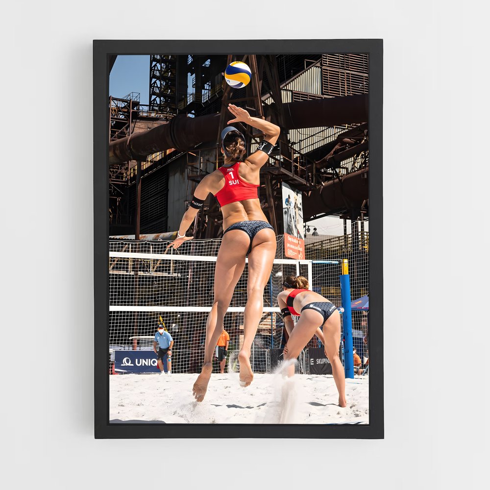 Poster Beach Volley Éclat – affiche Beach-volley (vue 2)